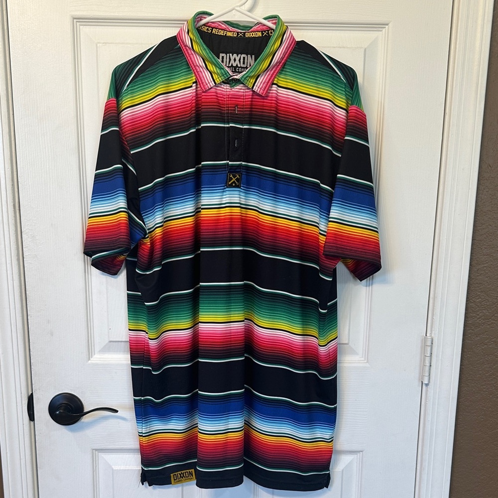 DIXXON Vibrant Serape Striped Polo